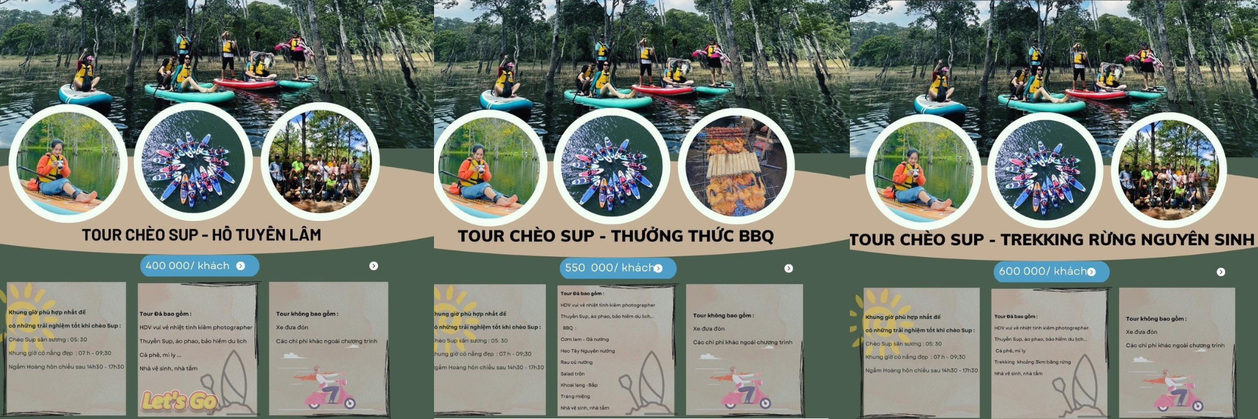 Tour cắm trại chèo sup Hồ Tuyền Lâm 2N1Đ