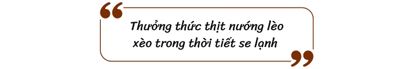 Thưởng thức thịt nướng lèo xèo trong thời tiết se lạnh 