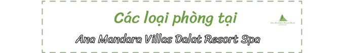 Các loại phòng tại Ana Mandara Villas Dalat Resort & Spa 