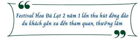 Festival Hoa Đà Lạt 2 năm 1 lần thu hút đông đảo du khách gần xa đến tham quan, thưởng lãm