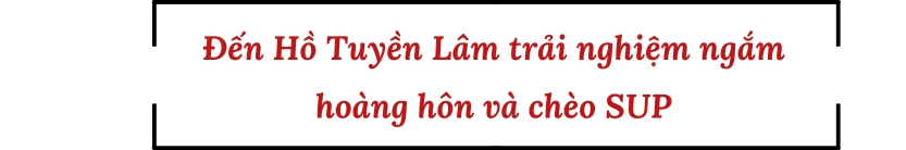 Đến hồ Tuyền Lâm trải nghiệm ngắm hoàng hôn và chèo sup